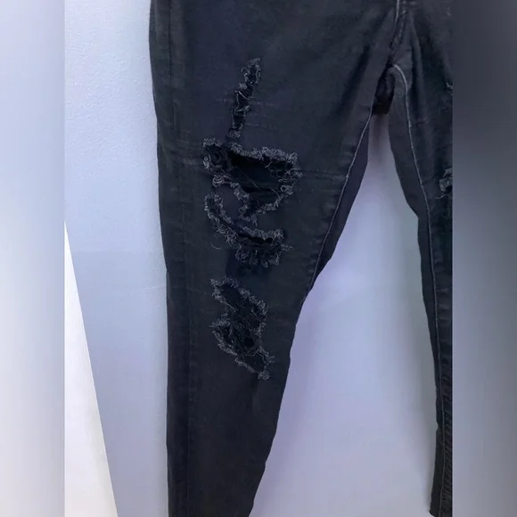 American Eagle Curvy High Rise Next Level Stretch Jeans Distressed Jeggings - Picture 5 of 9